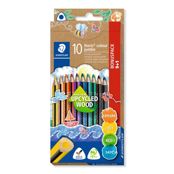 Staedtler Noris Colour Jumbo Buntstifte 9+1